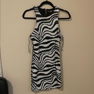 Fashion Nova Monochrome Zebra Mini Dress